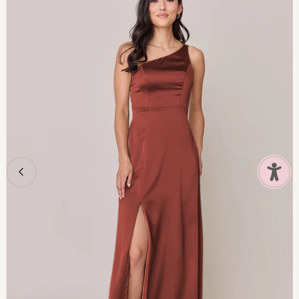 Revelry Cinnamon Rose One-Shoulder Dress